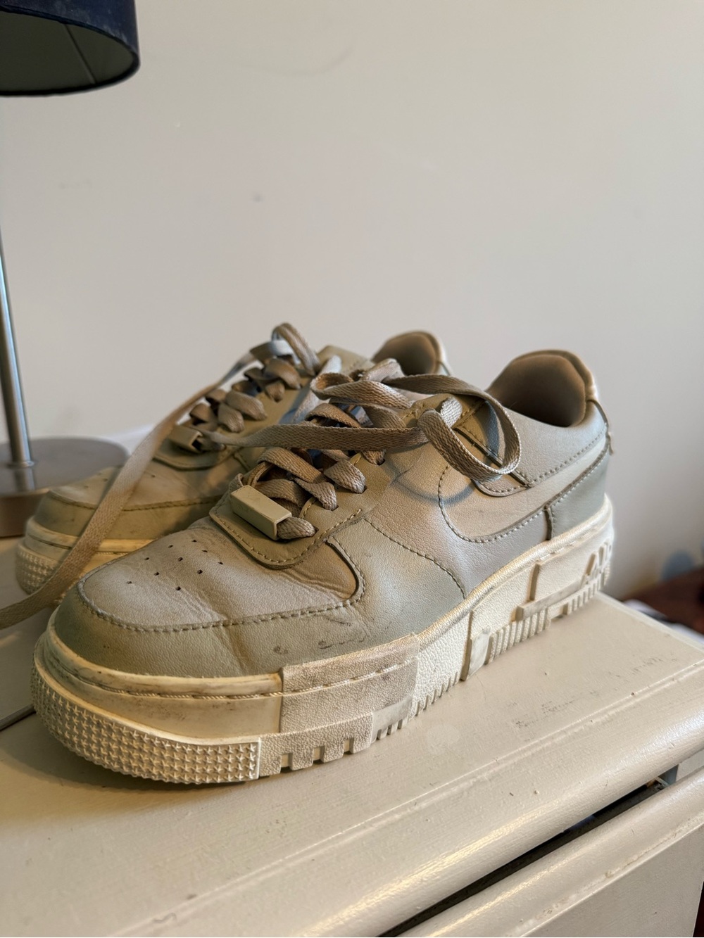 Chunky Platform Women's Sneakers in Beige/Tan